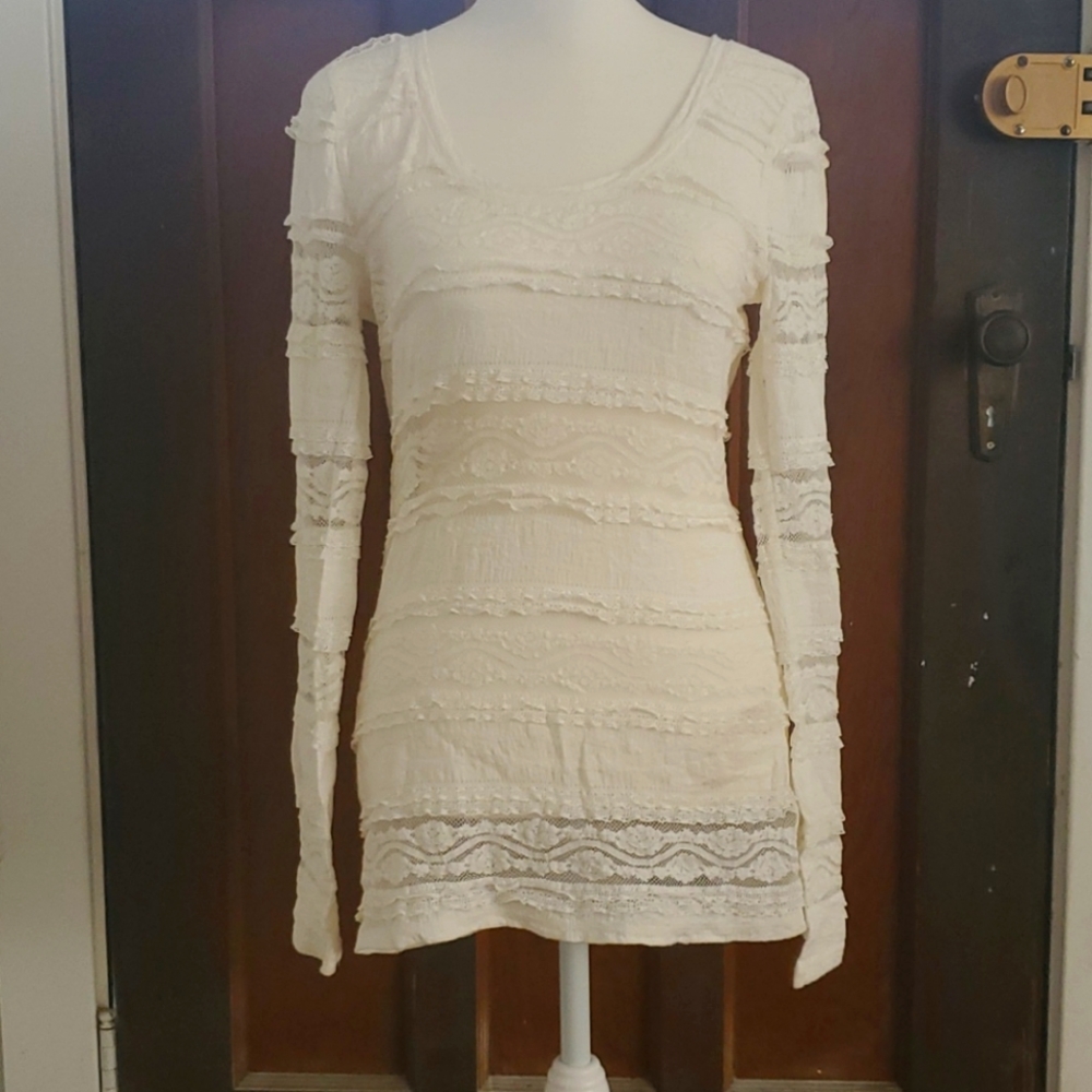 EXPRESS Ivory lace top